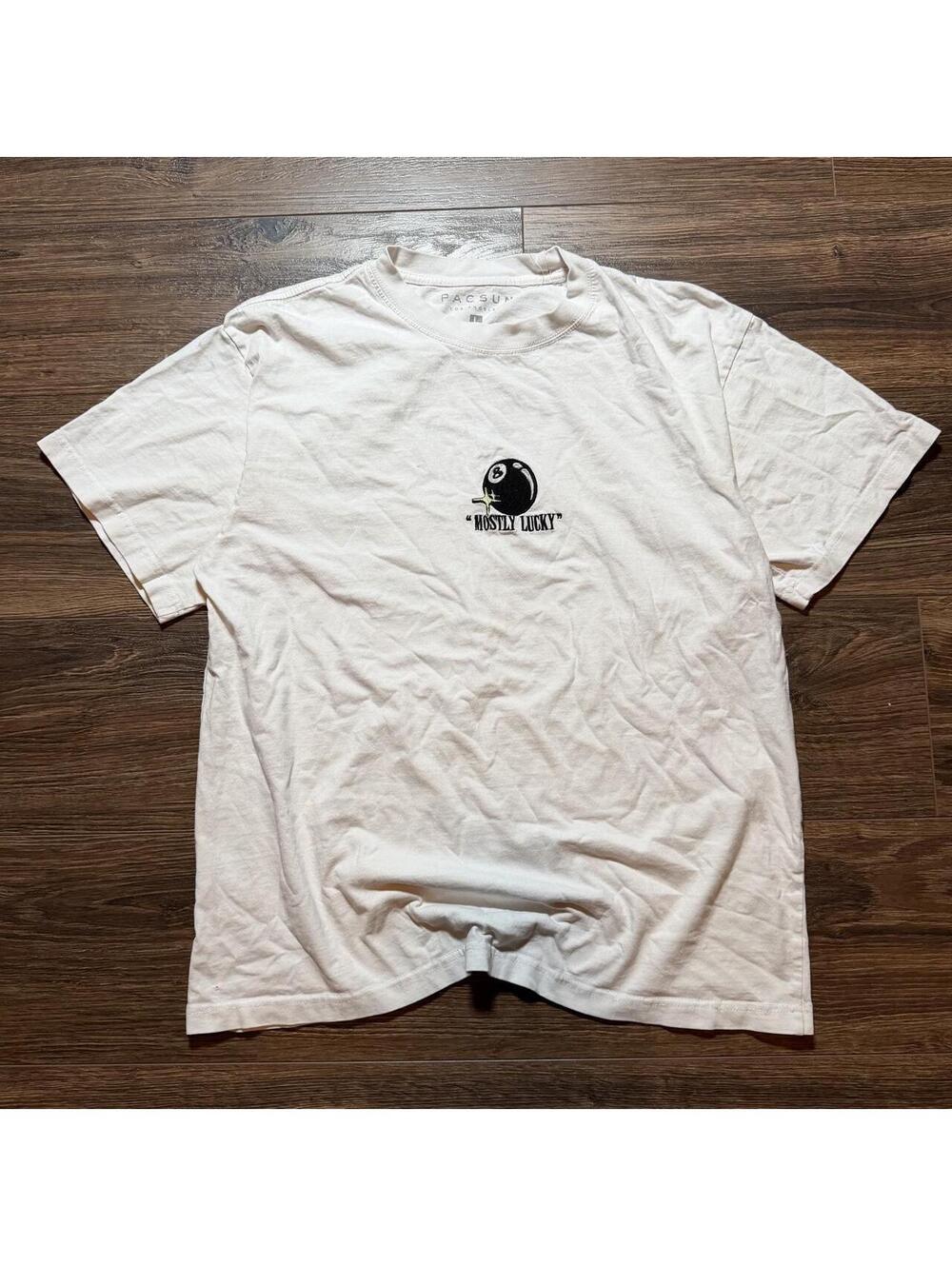 PacSun “Mostly Lucky” Embroidered 8-Ball Tee
